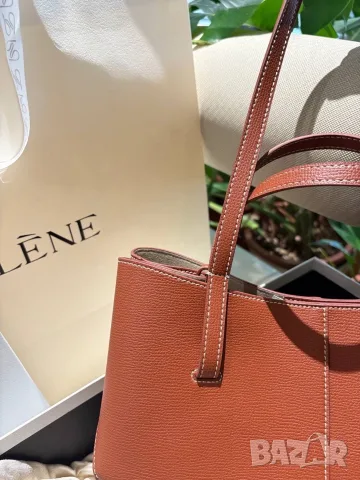 Polène Cyme – Елегантна дамска чанта в цвят Cognac, снимка 6 - Чанти - 55415581