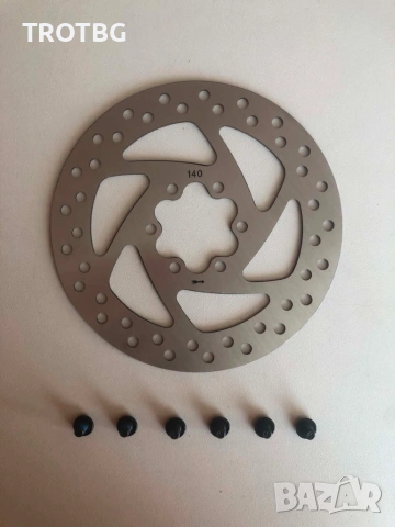 Спирачен диск 140 mm за Dualtron, KuKirin, KuGoo и Urbanglide, снимка 2 - Части за велосипеди - 55080148
