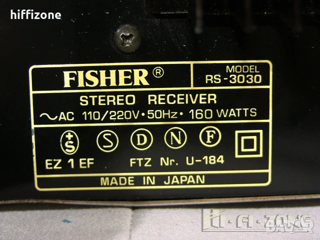 Ресивър   Fisher rs-3030 , снимка 6 - Ресийвъри, усилватели, смесителни пултове - 54040429