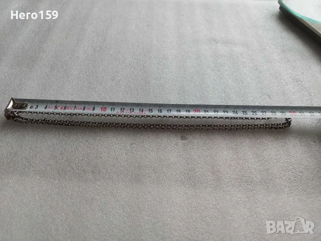 Сребърен ланец(синджир)сребро 925,дължина 120 см.28 грама, снимка 7 - Колекции - 55449525