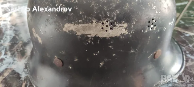 Оригинален немски алуминиев шлем M34 – Противопожарна охрана (Feuerwehr) с име отвътре, снимка 14 - Антикварни и старинни предмети - 55300925
