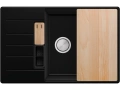 Черна кухненска мивка от гранит Копенхаген 780x500 SmartSpace Top 60, снимка 1