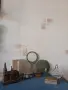 Стари пудриери и огледало кутийки за Арт прибори четка с лопатка. , снимка 1