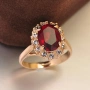 💍 24K Златно Покритие ✨️Дамски Пръстени 💍с Циркон💎 – Зелен, Син, Червен | Лимитирана Серия ⚜️✨️, снимка 7