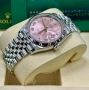 Rolex Datejust Silver Pink Roman Dial Ladies , снимка 6