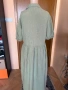 Ленена рокля в маслинено зелен цвят Zara, снимка 7