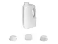 HDPE бутилка 1 литър с дръжка и визьор, бяла, R42, снимка 3
