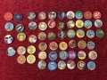 класически тапи или фишки от 90-те години, често наричани „pogs“, снимка 1