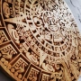 Календар на Ацтеките дърворезба, Aztec Calendar woodcarving , снимка 2