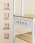 Кухненски стоящ рафт с контакти, 40 x 100 x 180.4 см, етажерка за печене / микровълнова, регулируеми, снимка 10
