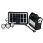 Комплект соларен фенер GD Lite GD-8017, 3 крушки, Преносим соларен панел, снимка 3