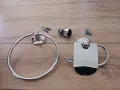 Комплект аксесоари за баня - поставка за тоалетна хартия, ринг за кърпи и аератор, снимка 2