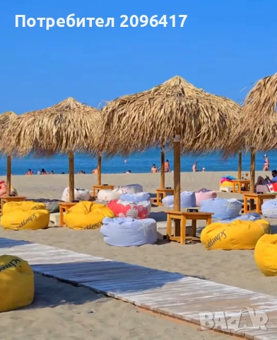 Плажен чадър с палмова шапка, снимка 2 - Друго търговско оборудване - 53993672