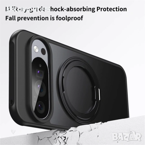 Google Pixel 10 Pro XL Калъф - Магнитен, Стойка, PC+TPU, 2 цвята, снимка 7 - Калъфи, кейсове - 55112401