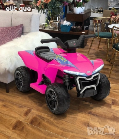Детско акумулаторно ATV 6V 25W – Електрическо ATV с LED светлини за деца 1.5+ години, розово