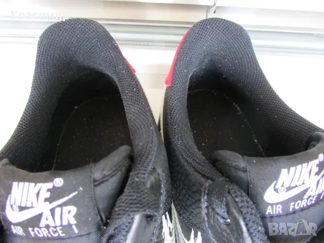 Мъжки маратоки Nike Air Force 1 07 LV8 Brushstroke Black, снимка 10 - Маратонки - 55547224