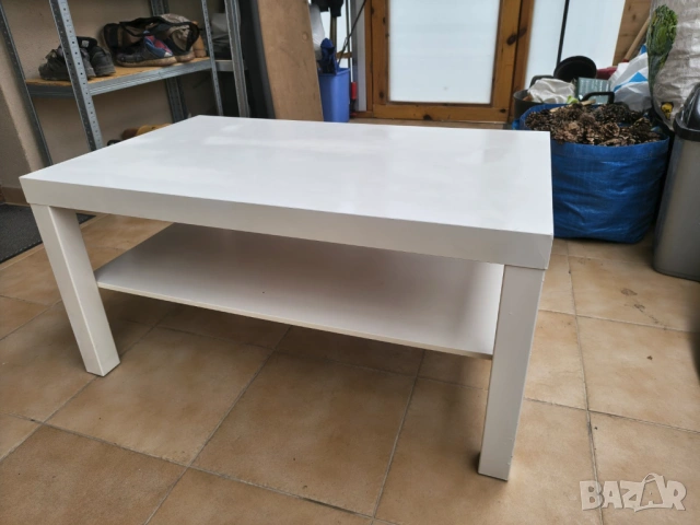 Продавам бяла холна масичка Lack IKEA 90х555х45 см., снимка 2 - Маси - 54579343