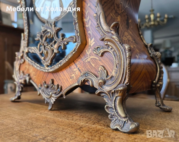 Италиански настолен часовник Луи XV, снимка 3 - Антикварни и старинни предмети - 55172687