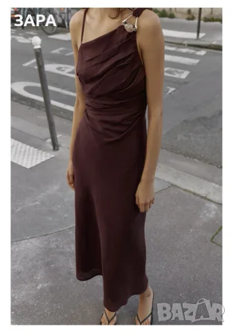 Ленена рокля Zara, снимка 4 - Рокли - 55466658