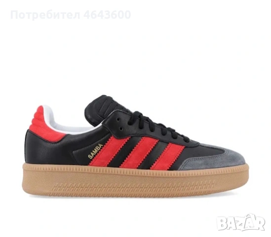 Дамски маратонки adidas Samba XLG Core Black Better Scarlet, снимка 3 - Маратонки - 55219205