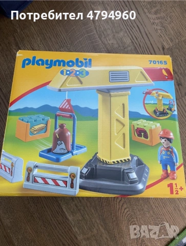 Playmobil Строител кран за деца над 1годинка, снимка 4 - Конструктори - 54180416