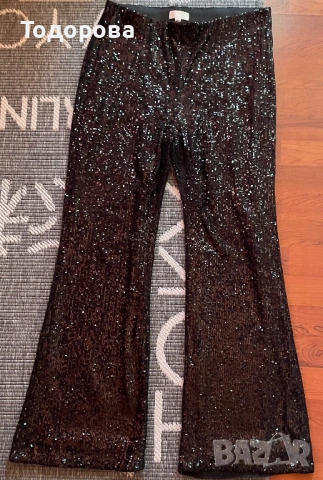 Черен панталон H&M пайети