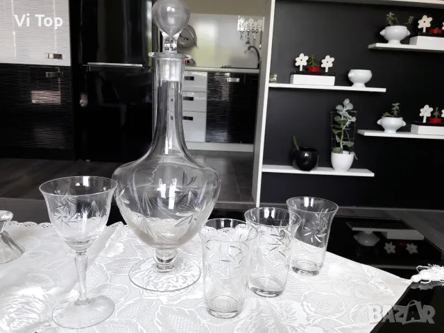Кристални ,стъклени купи,чинийки, чаши.., снимка 5 - Аксесоари за кухня - 55356872