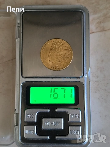 10 златни долара Индианска глава щемпел , снимка 3 - Нумизматика и бонистика - 54232516
