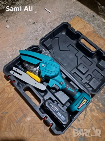 Акумулаторен мини верижен трион KRAFTWORLD 36V – Пълен комплект, снимка 2 - Други инструменти - 53982490