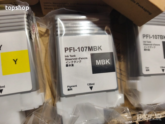 Чисто нови запечатани комплект мастилници Canon PFI-107 (130ml) за плотери imagePROGRAF  , снимка 4 - Консумативи за принтери - 55092454