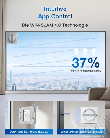 Робот за почистване на прозорци ECOVACS WINBOT W2 PRO с 3 дюзи и App Control - НОВ, снимка 3 - Прахосмукачки - 54934422