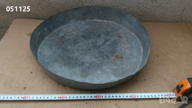 кована възрожденска бакърена тава за погачи , снимка 3 - Антикварни и старинни предмети - 54034112