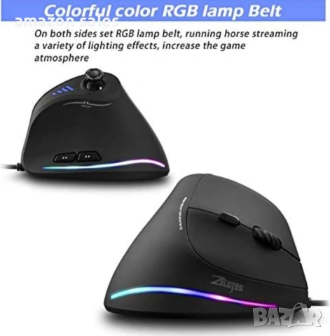 Zelotes Геймърска мишка с кабел и джойстик 10000DPI,11 програмируеми бутона,RGB, снимка 7 - Клавиатури и мишки - 54381935