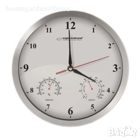 Стенен часовник Washington – 30 см, кварц, черен/бял, снимка 2 - Стенни часовници - 54121905