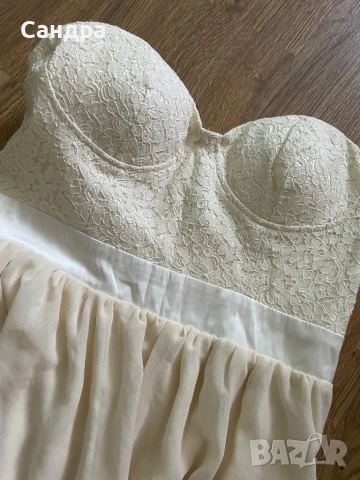 Рокля в шампанско, снимка 2 - Рокли - 54251137