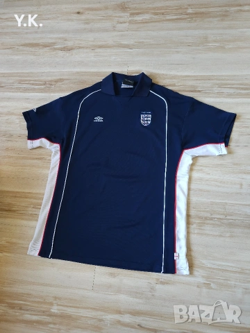 Оригинална мъжка тениска с яка Umbro x England National Football Team / Season 00 (Training), снимка 2 - Тениски - 54615068