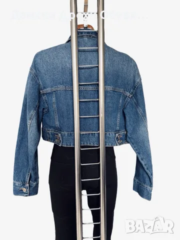 Bershka дамски къс топ дънково яке и клин Energetics DRYPLUS, снимка 2 - Корсети, бюстиета, топове - 43330413