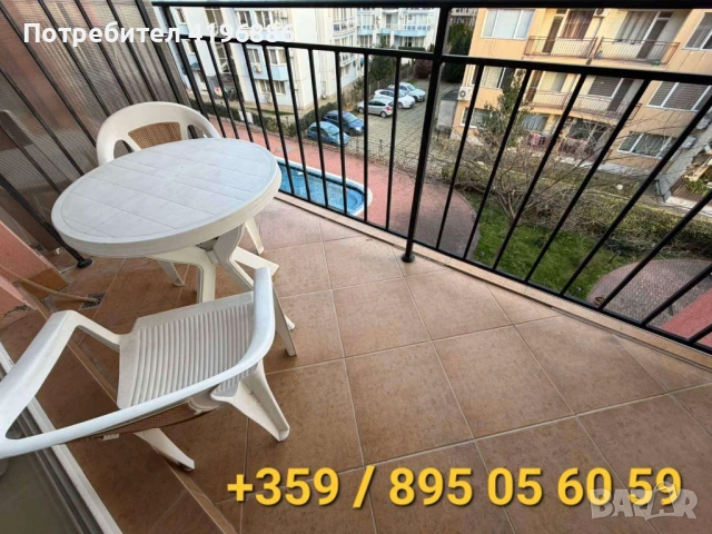 Минимална Такса! Битов Ток! Уютен Едностаен Апартамент в к.к. Слънчев Бряг - Запад, снимка 7 - Апартаменти - 46874368