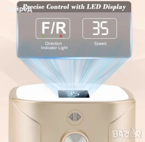 Нова Професионална електрическа фреза, пила за маникюр и педикюр 35000 RPM с LCD дисплей – комплект, снимка 4 - Продукти за маникюр - 55304683