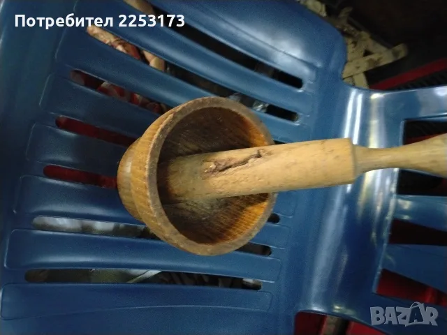 Голям стар дървен хаван, снимка 5 - Декорация за дома - 34013775