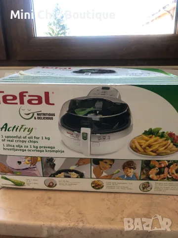 Фритюрник Tefal ActiFry Original (КАТО НОВ) – Пълен комплект с кутия и рецепти, снимка 6 - Фритюрници - 55692577