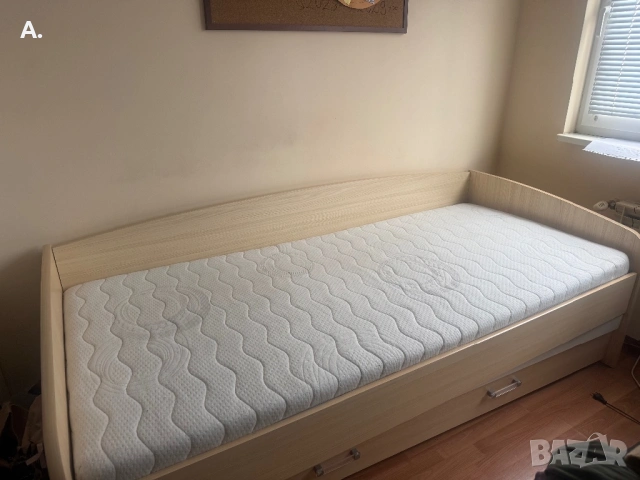 Единично легло + матрак 