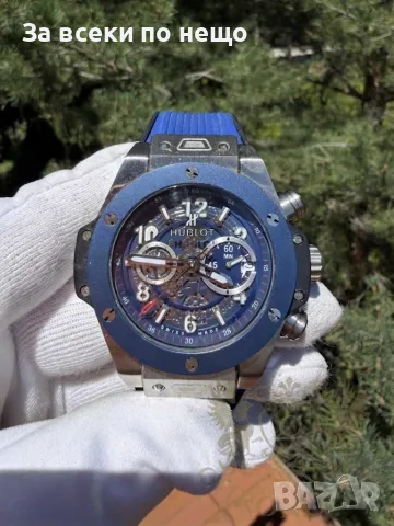 Hublot Big Bang Unico Мъжки Син Часовник С Кварцов Механизъм Код Chronolux43, снимка 2 - Мъжки - 55645309