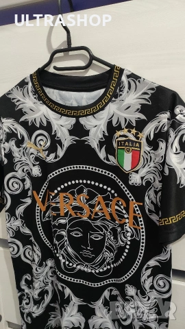 Фен футболна фланелка Puma x Italy x Versace size S, снимка 5 - Футбол - 54647403