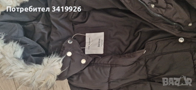 Bershka зимно яке xs черно + подарък 2 розови зимни якета, снимка 2 - Якета - 55122512