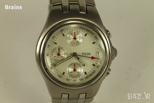 Мъжки Ръчен Часовник TCM Quartz Chronograph Germany, снимка 4 - Мъжки - 55543634