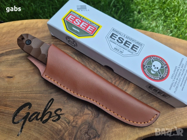 Нож ESEE USA Camp Lore PR4,Randall's Adventure,фултанг с кожена кания, снимка 11 - Ножове - 54752072