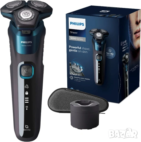 Електрическа самобръсначка Philips Shaver Series 5000 S5579/50 Wet & Dry -  НОВА ЗАПЕЧАТАНА-, снимка 9 - Електрически самобръсначки - 54918947
