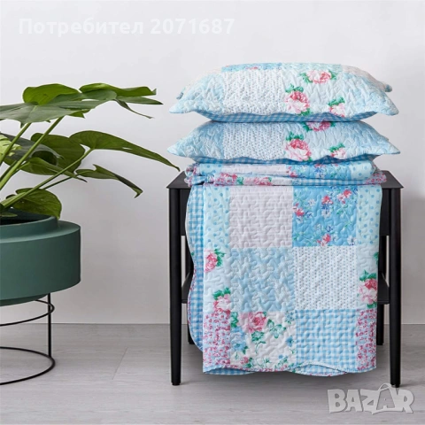 Комплект кувертюра за легло, снимка 2 - Олекотени завивки и одеяла - 54269348