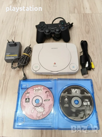 Ретро конзола Sony PSone (Slim) – Пълен комплект, снимка 2 - PlayStation конзоли - 54368810